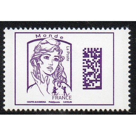 Timbre France Yvert No 5020 Datamatrix Marianne est la jeunesse Monde sans poids