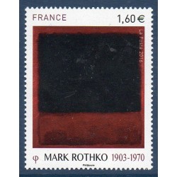 Timbre France Yvert No 5030 Mark Rothko Black, red over Black on Red