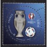 Timbre France Yvert No 5050A  vernis 3D Euro 2016 football