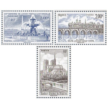 Timbre France Yvert No 5048-5050 Paris-Philex