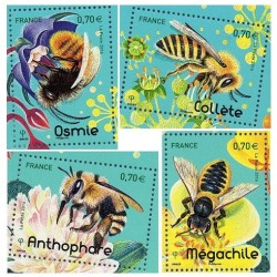 Timbre France Yvert No 5051-5054 les Abeilles Solitaire