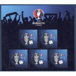 Bloc Feuillet france Yvert F5050A UEFA Euro 2016 Footbal 3D