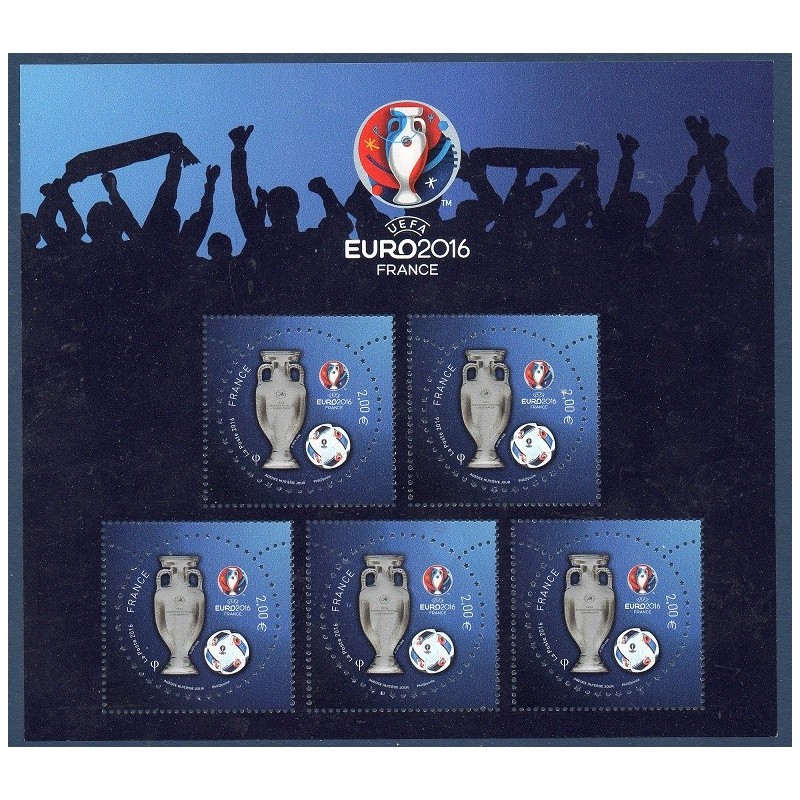 Bloc Feuillet france Yvert F5050A UEFA Euro 2016 Footbal 3D