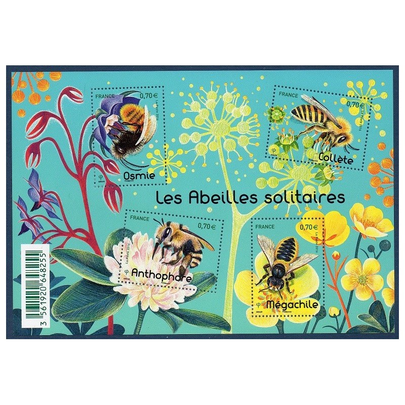 Bloc Feuillet France Yvert F5052 Les abeilles solitaires