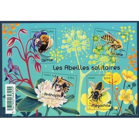 Bloc Feuillet France Yvert F5052 Les abeilles solitaires