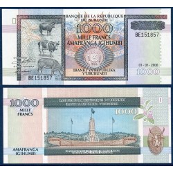 Burundi Pick N°39, Billet de banque de 1000 Francs 1994-2006