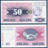 Bosnie Pick N°55 date erronée , Billet de banque de 50000 Dinara 23.10.1993