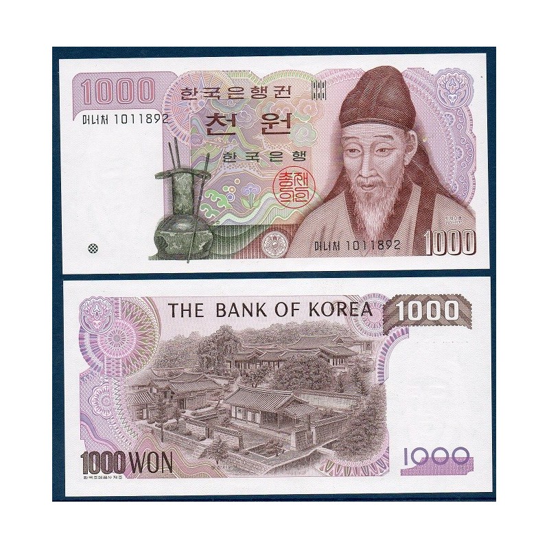 Corée du Sud Pick N°47, Billet de banque de 1000 Won 1983