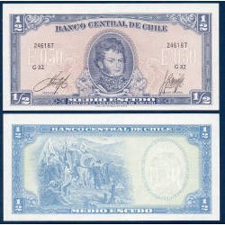 Chili Pick N°134A, Billet de banque de 0.5 escudo 1962
