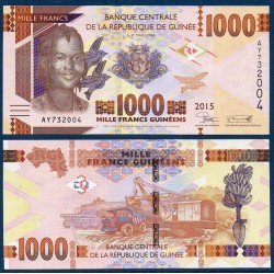 Guinée Pick N°48a, Billet de banque de 1000 Francs 2015