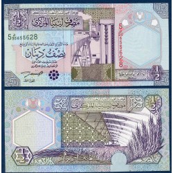 Libye Pick N°63, Billet de banque de 1/2 dinar 2002