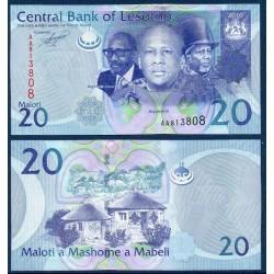 Lesotho Pick N°22, Billet de banque de 20 Maloti 2010