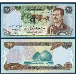 Irak Pick N°73a, Billet de banque de 25 Dinars 1986