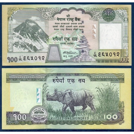 Nepal Pick N°64a, Billet de banque de 100 rupees 2008