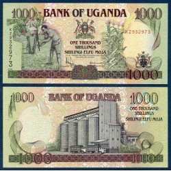 Ouganda Pick N°39a, Billet de banque de 1000 Shillings 2000