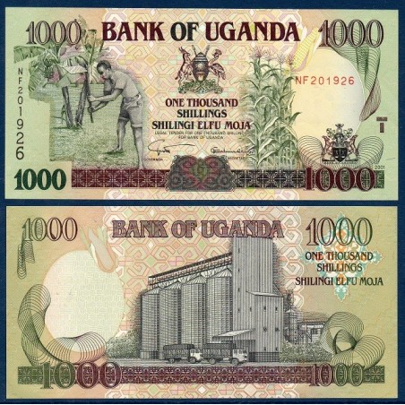 Ouganda Pick N°39Ab, Billet de banque de 1000 Shillings 2003