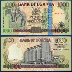 Ouganda Pick N°43c, Billet de banque de 1000 Shillings 2008