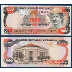 Nicaragua Pick N°146, Billet de Banque de 5000 Cordobas 1985