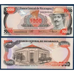Nicaragua Pick N°146, Billet de Banque de 5000 Cordobas 1985