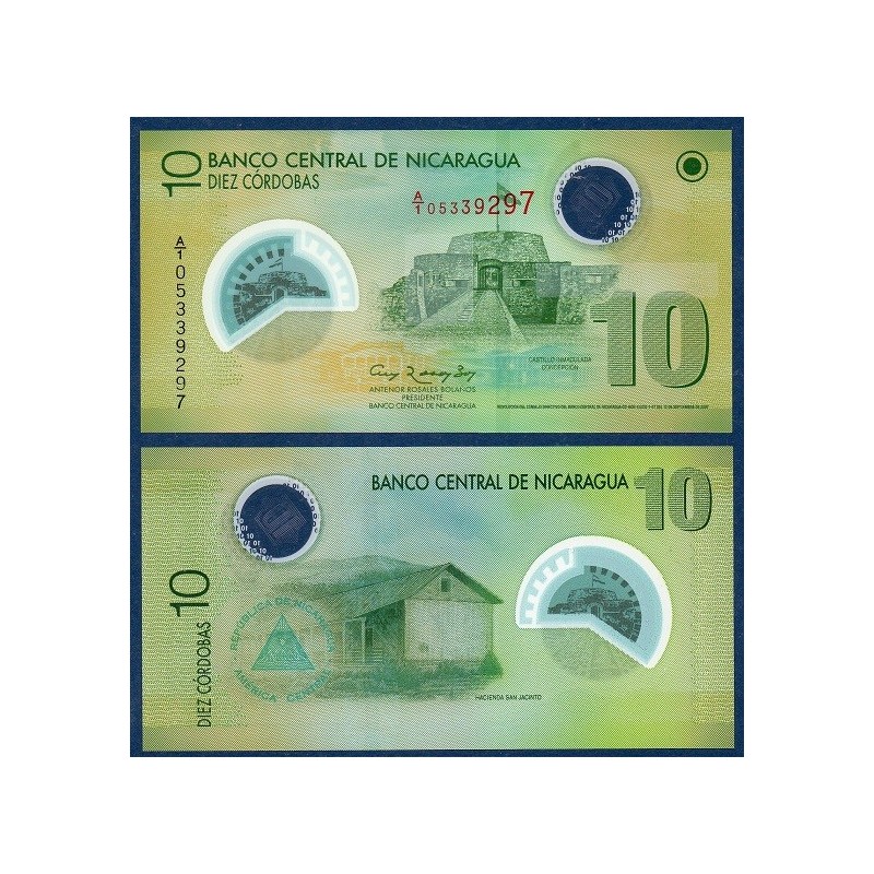 Nicaragua Pick N°201a, Billet de Banque de 10 Cordobas 2007