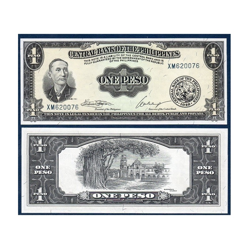 Philippines Pick N°133h, Billet de banque de 1 Peso 1949