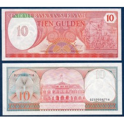 Suriname Pick N°126, Billet de banque de 10 Gulden 1982