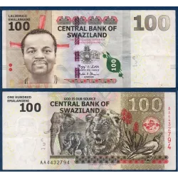 Swaziland Pick N°39a, Billet de banque de 100 emalangénie 2010