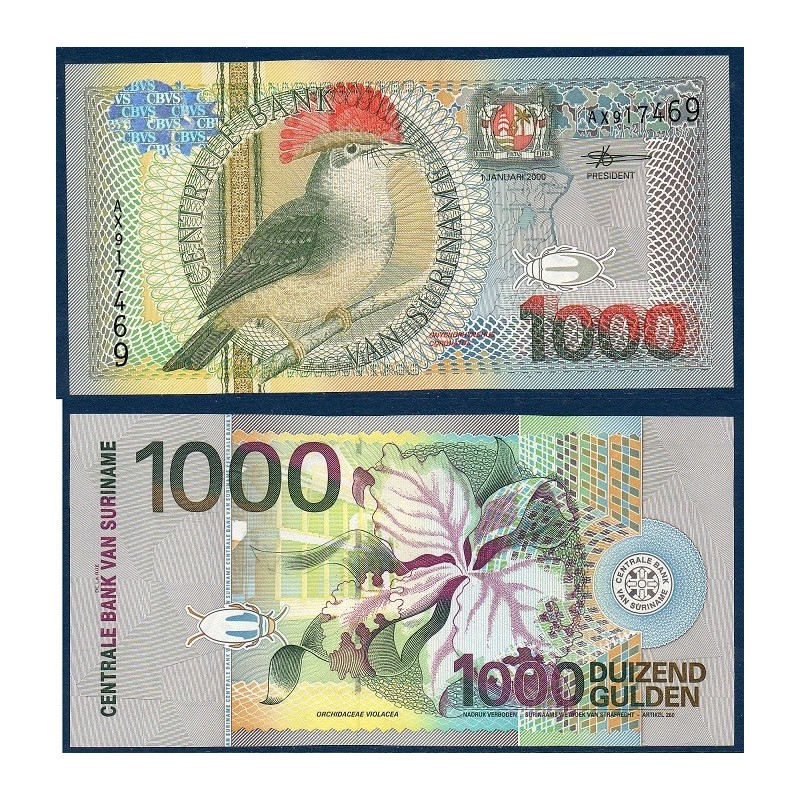 Suriname Pick N°151, Billet de banque de 1000 Gulden 2000