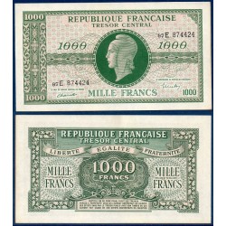 1000 Francs Marianne TTB+ 1945 série E Billet du trésor Central