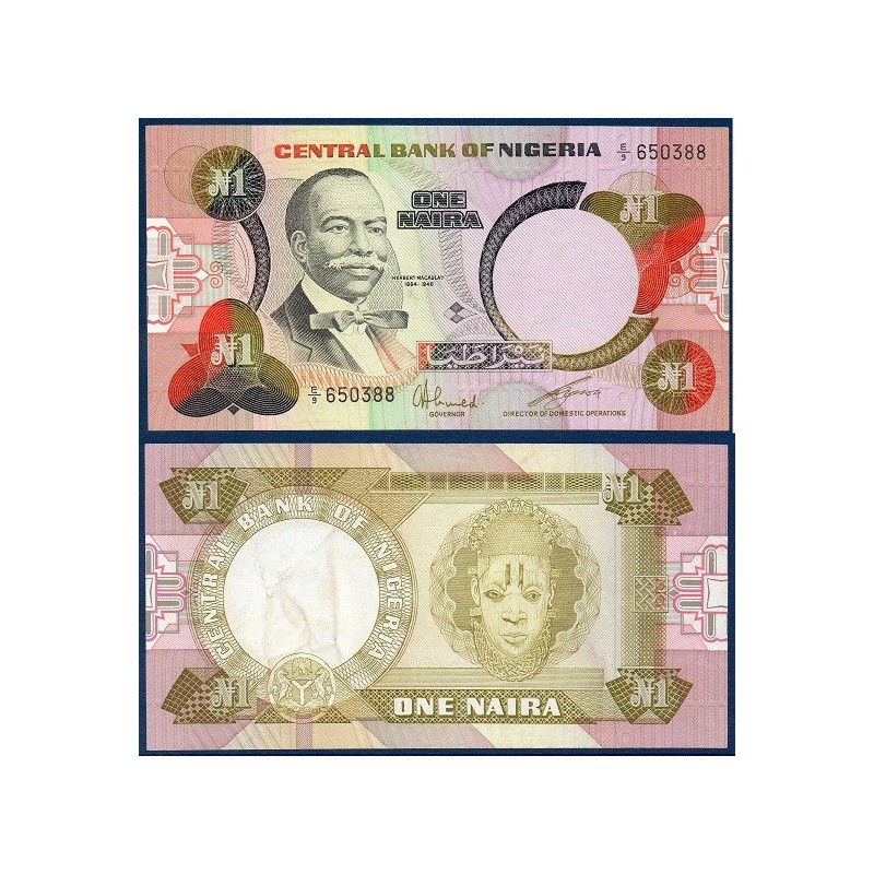 Nigeria Pick N°23a, Billet de Banque de 1 Naira 1984