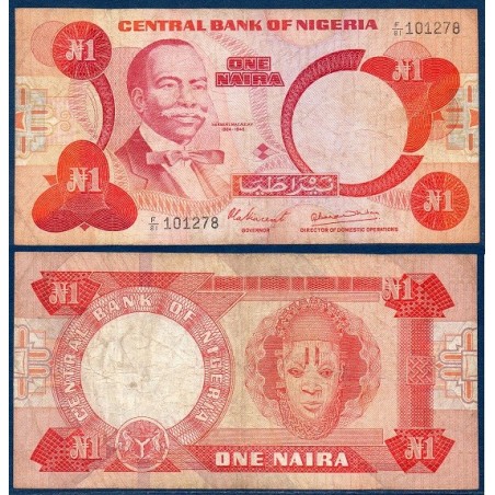 Nigeria P.19a, TB, Billet de 1 Naira 1979-1984 Macaulay