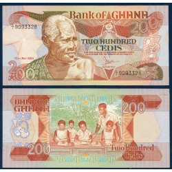 Ghana Pick N°27a, TTB Billet de banque de 200 Cedis 1983-1986