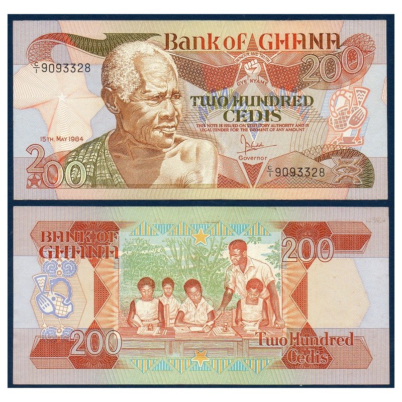 Ghana Pick N°27a, TTB Billet de banque de 200 Cedis 1983-1986