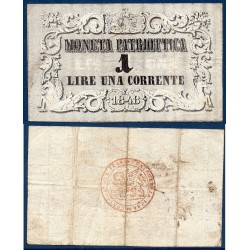 Etats Italiens Venise Pick N°S185a.1, Billet de banque de 1 Lire 1848