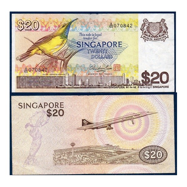 Singapour Pick N°12, Billet de banque de 20 Dollars 1979