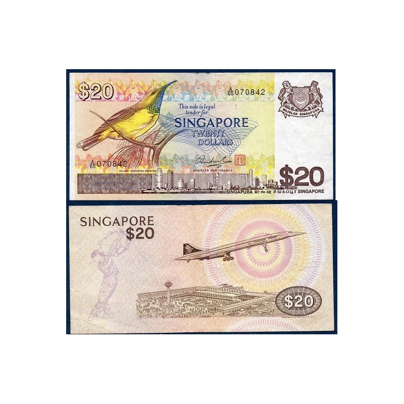 Singapour Pick N°12, Billet de banque de 20 Dollars 1979