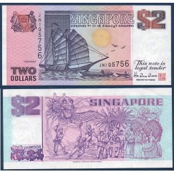 Singapour Pick N°28, Billet de banque de 2 Dollars 1992