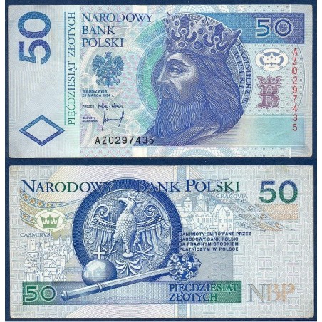 Pologne P.175a, TTB, Billet de 50 Zlotych 1994 Casimir III