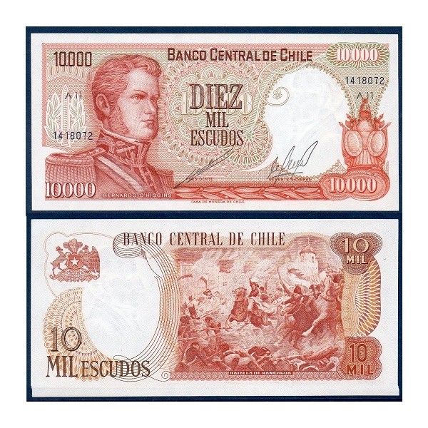Chili Pick N°148, Billet de banque de 10000 Escudos 1974