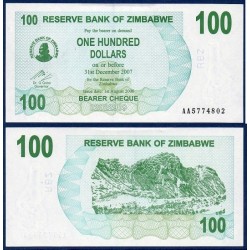 Zimbabwe Pick N°42, Billet de banque de 100 Dollars 2006