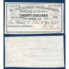 Etats Confédérés d'Amérique, Billet de banque de 20 Dollars