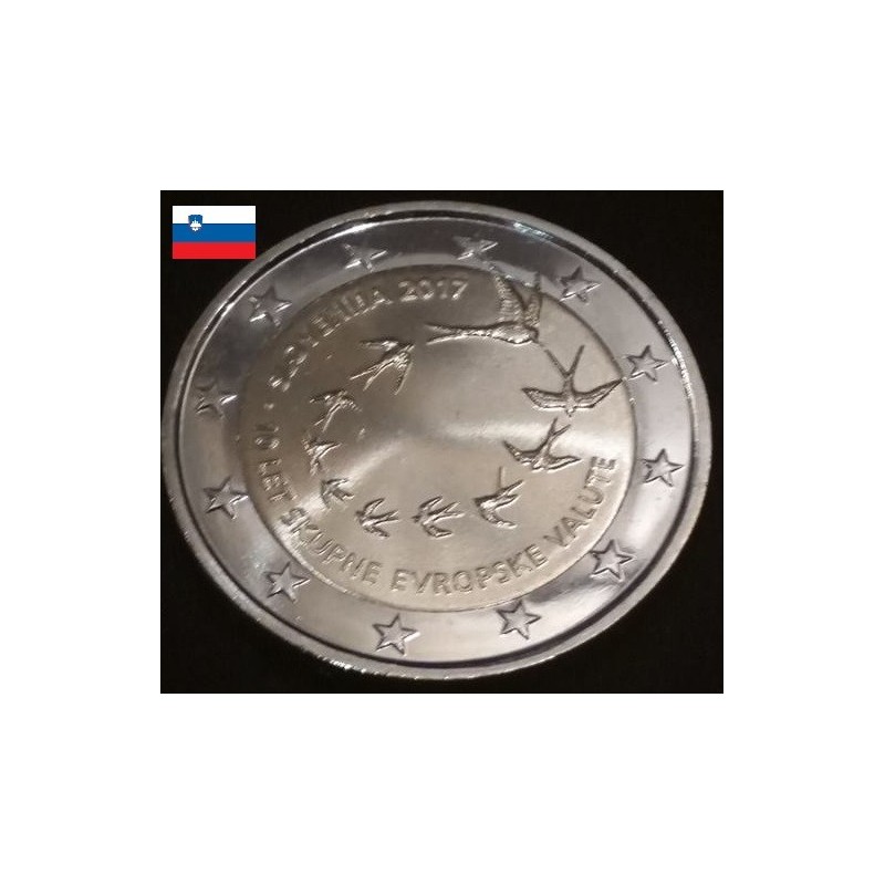 2 euros commémorative Slovenie 2017 l'euro à 10 ans
