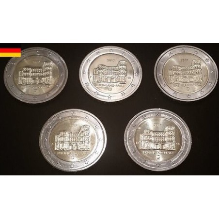 2 euros commémoratives allemagne 2016 5 ateliers Rhénanie Palatine pieces de monnaie €