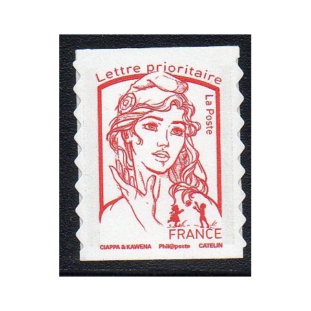 Autoadhésif Yvert N°1214a Timbre de carnet Type Marianne et la jeunesse