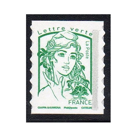 Autoadhésif Yvert N°1215a Timbre de carnet Type Marianne et la jeunesse