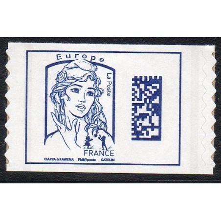 Autoadhésif Yvert N°1216A Timbre de carnet Type Marianne et la jeunesse Datamatrix