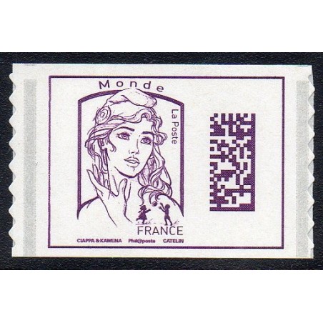 Autoadhésif Yvert N°1217 Timbre Type Marianne et la jeunesse Datamatrix