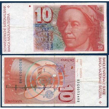 Suisse Pick N°53e, Billet de banque de 10 Francs 1983