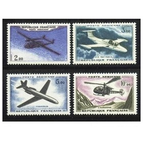 Timbres France Poste Aérienne Yvert 38-41Série prototypes en nouveaux francs
