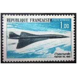 Timbre France Poste Aérienne Yvert 43 Premier vol du Concorde